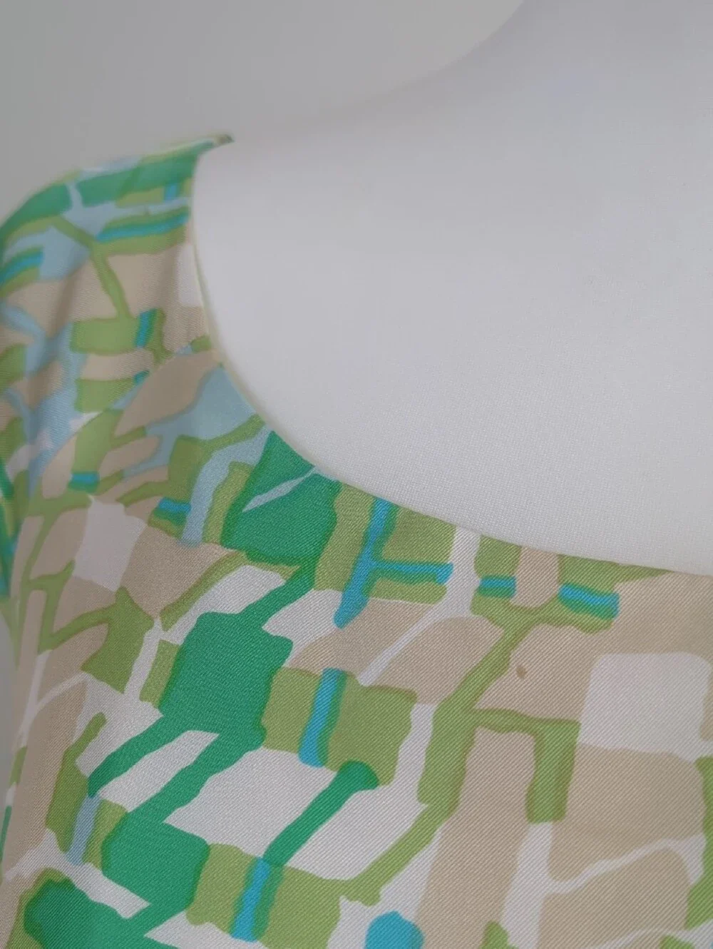 Kate Spade New York Retro Mint Green Plaid 100% Silk Fit & Flare Dress SIZE 6